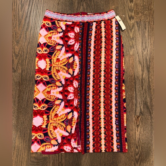 Anthropologie MAEVE “Marala” Multi-Color Bohemian Style Knit Pencil Skirt - Picture 2 of 5